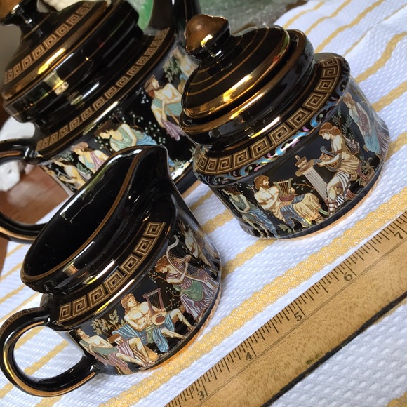 Fakiolas Expresso/Tea Mythology GreekTea set (hand made in Greece) - Picture 15 of 16